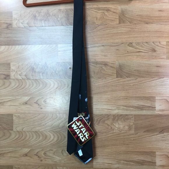 Vintage Ralph Marlin Star Wars Space Battle Lucas Film Tie Black & Gray - Picture 4 of 8